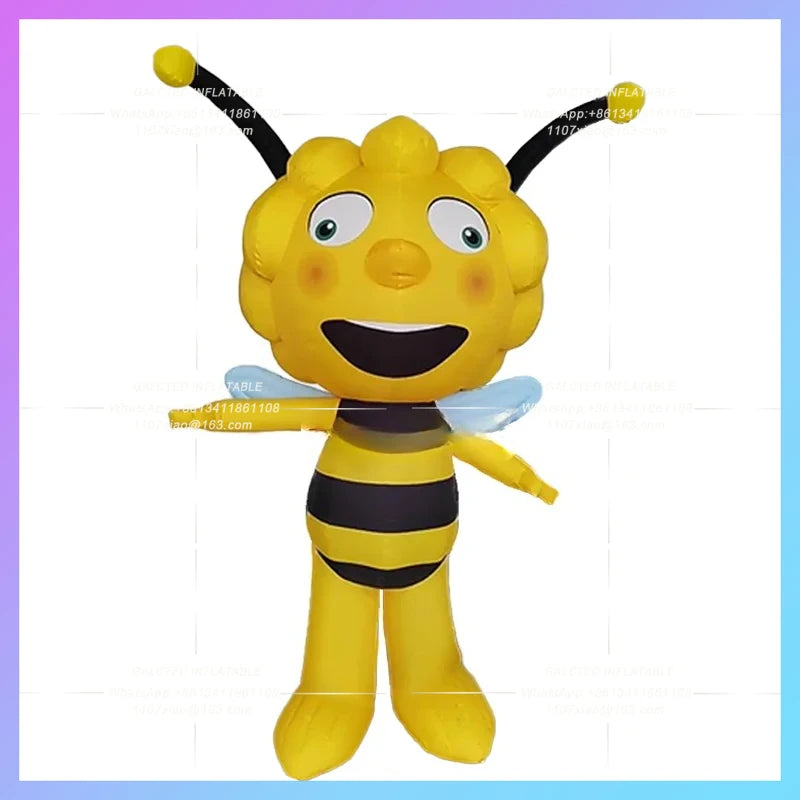 inflatable bee continue power Led lighting cartoon  hardworking bee flying insect animal zoo theme flower festival decoration