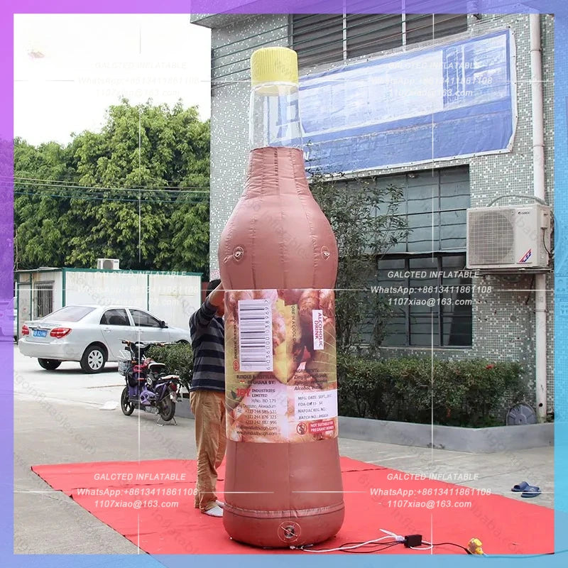 Inflatable Custom Bottle Logo Printing Promotional 3 Meters Tall Big Inflatable Bottle Inflatable Bottle Balloon Toys