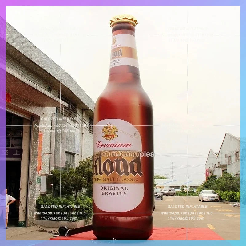 Inflatable Beer Bottle Inflatable Blow up Customized 3mH-7mH  Bottle Balloon For Advertising or Promotion
