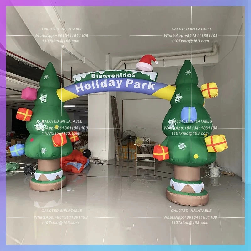 Christmas decoration theme activities Inflatable Christmas Tree Arch model park bar atmosphere can be illuminated decoration