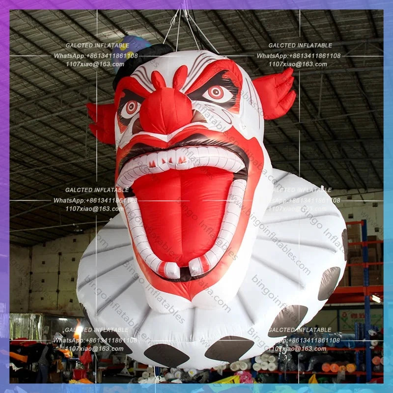 inflatable halloween clown Inflatable Toys 8.5 feet tall giant inflatable halloween clown mask 2.6 meters high  with LEDs toys