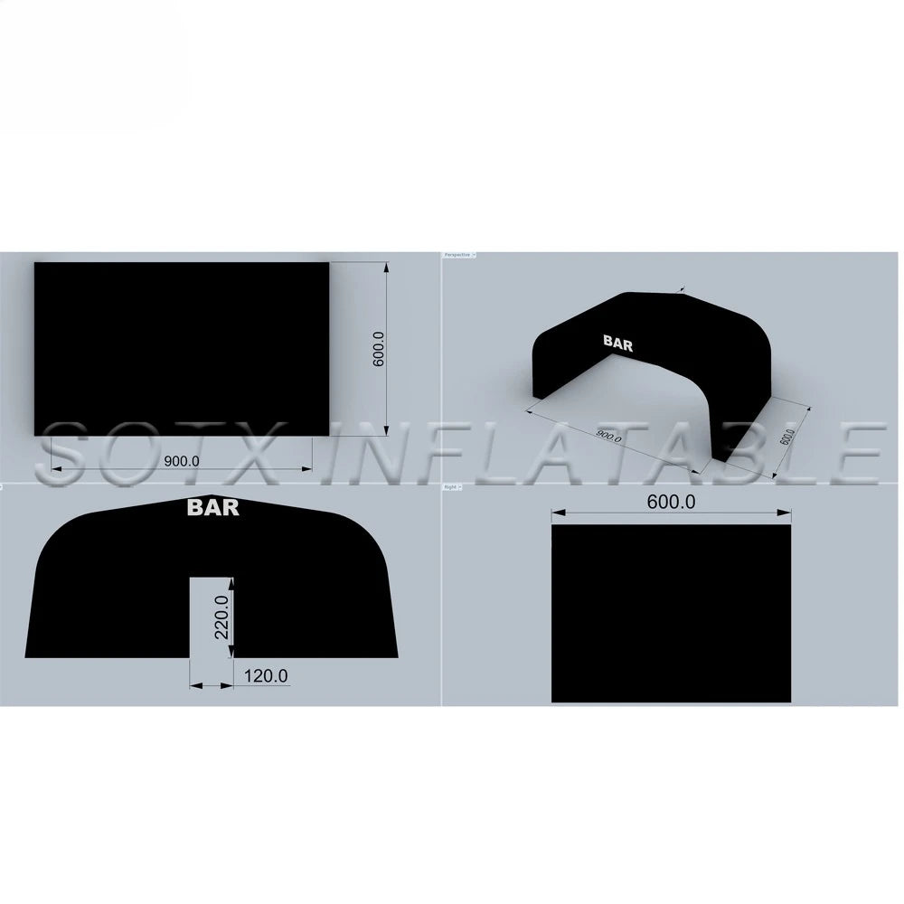 Event Tent Dj Backdrop Props Bespoke Inflatable Stage Cover With Big Opening Blow Up Inflatable Stage Roof Outdoor