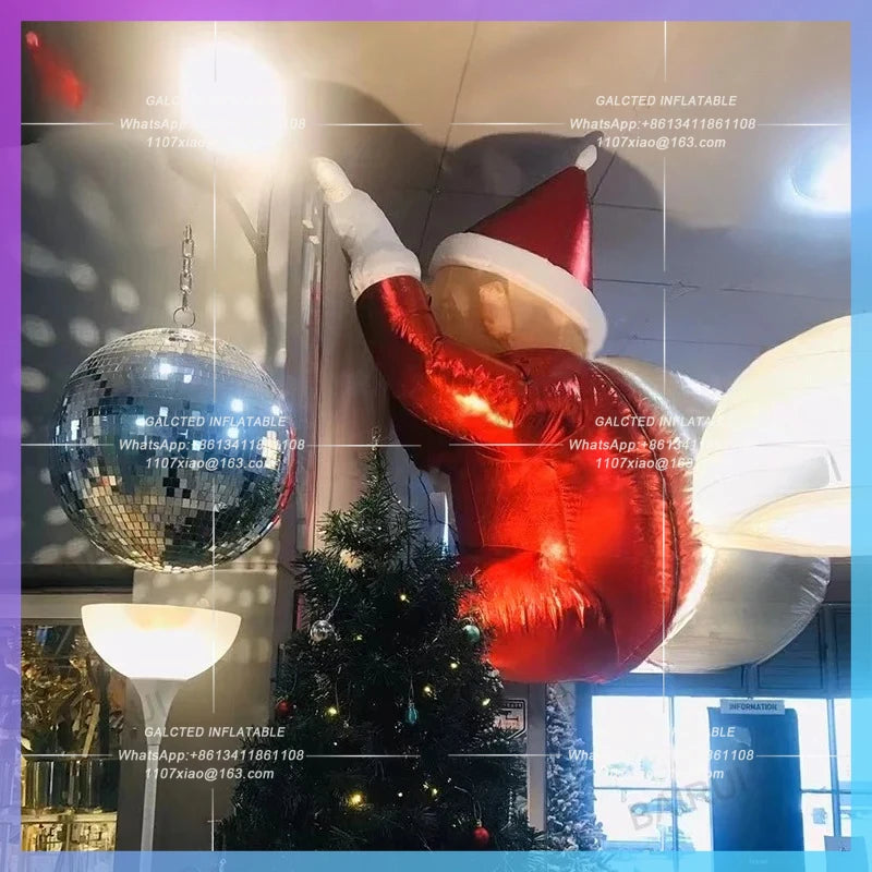 Inflatable Santa Claus Hot Sales Custom Sizes Inflatable Cartoon Character Christmas Santa Claus For Advertising Decoration