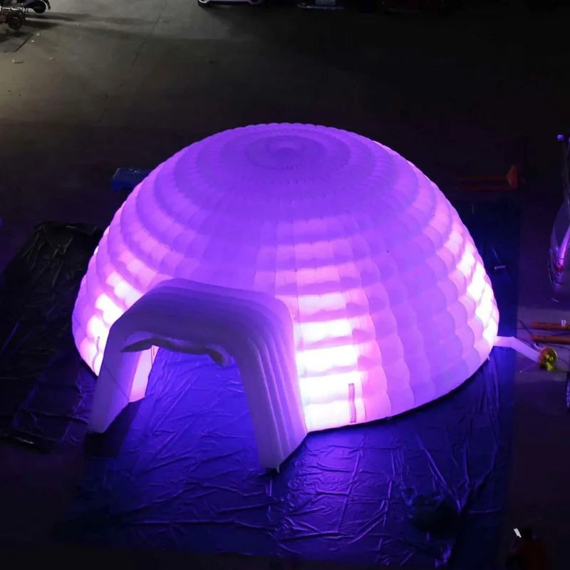 Wedding Show Exhibition 26.25ft Inflatable Dome Tent Giant Inflatable Igloo Dome Tent Marquee Lighting Tent for Party