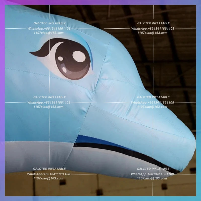 Inflatable Dolphin Party Games Giant Inflatable Dolphin 13Ft Digital Print Blue  Inflatable for Decoration Toys