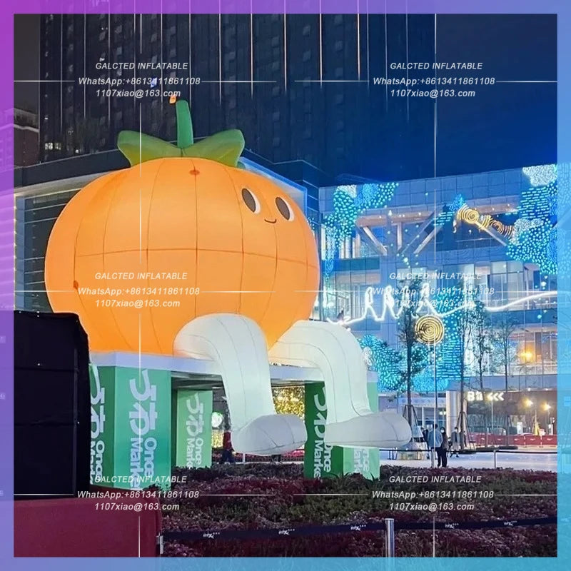 cartoon man summer music festival Customize inflatable persimmon cartoon fruit air model activity decoration fruit beverage adve