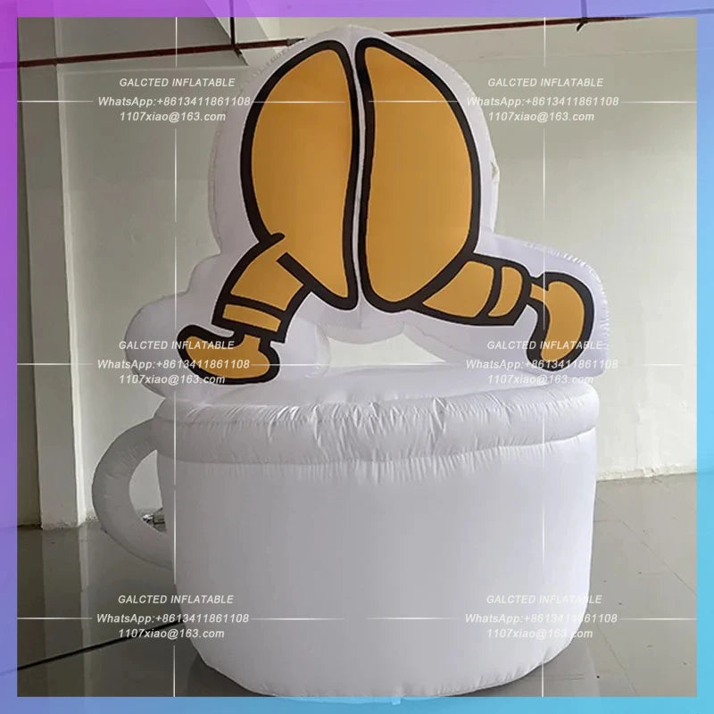 Festival Coffee Cup air model Inflatable Cartoon Coffee  activity promotion can do-it-yourself bazaar publicity punch card