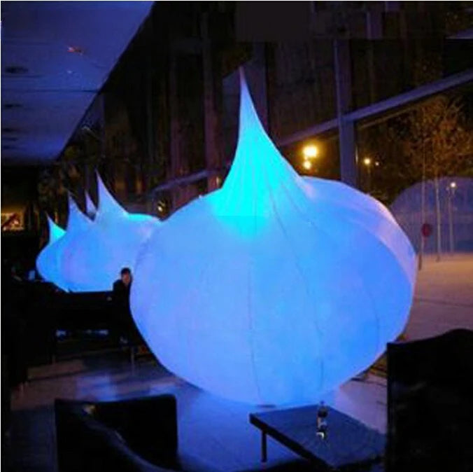 Festive Party Decoration 2m Outdoor Giant Inflatable Onion Shaped with LED Changing Lights for Advertising Promotion Event
