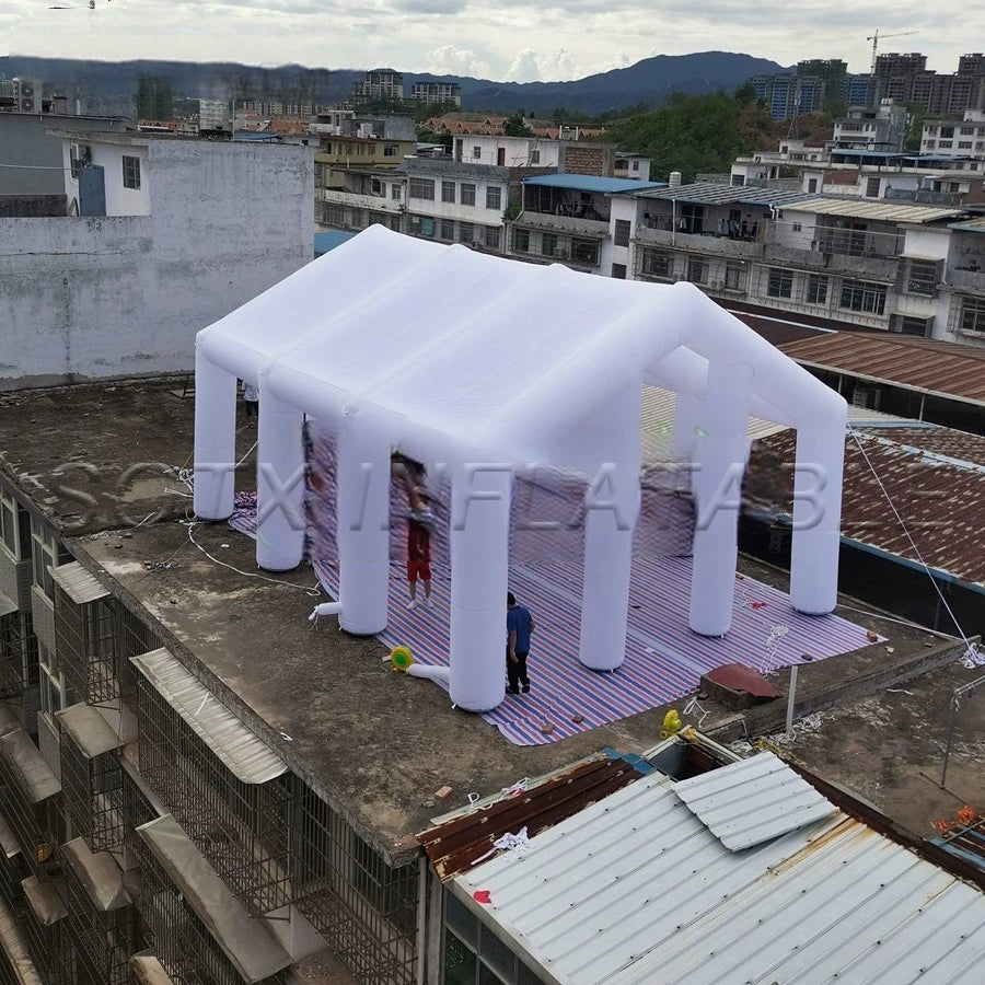 Ceremony/Business Event Exhibition Customized 10x8x6mH Giant Inflatable Wedding Tent For Wedding/School Graduation