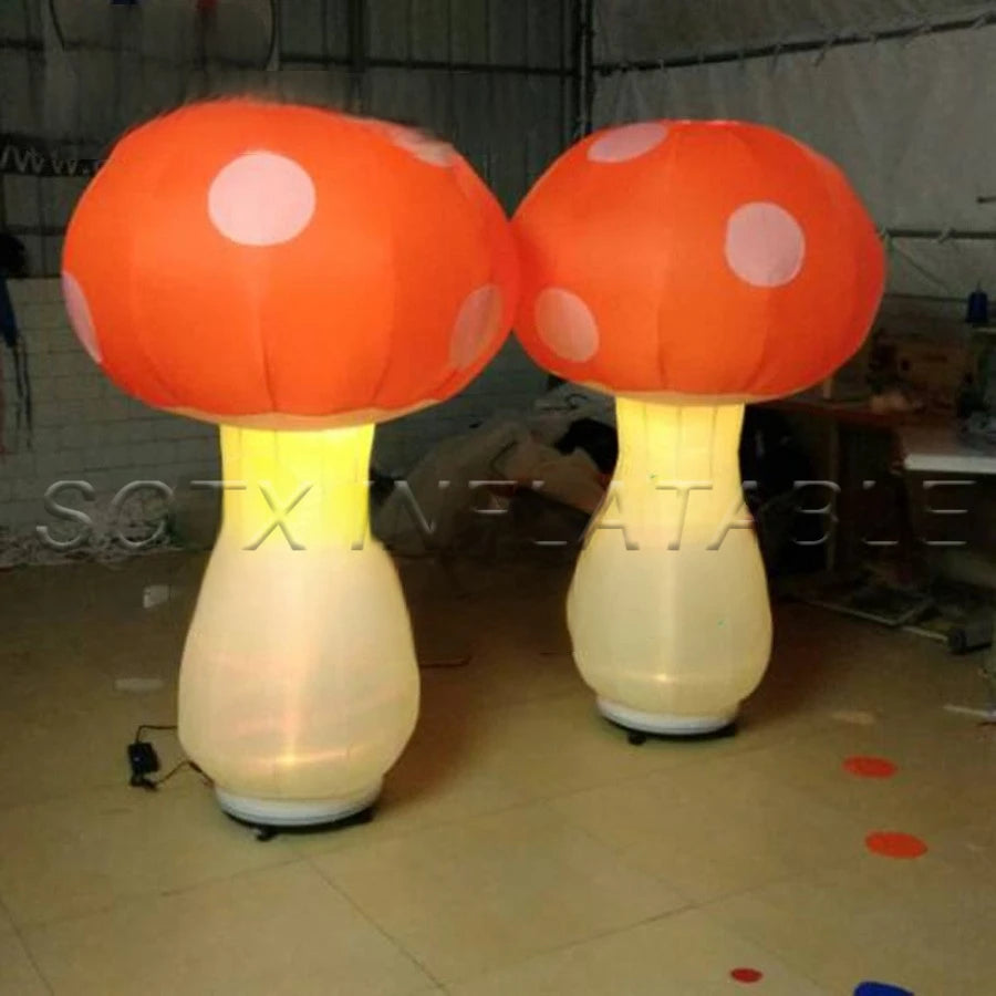 parties or events Wonderful inflatable LED lighting mushroom decoration, air blown mushroom model for