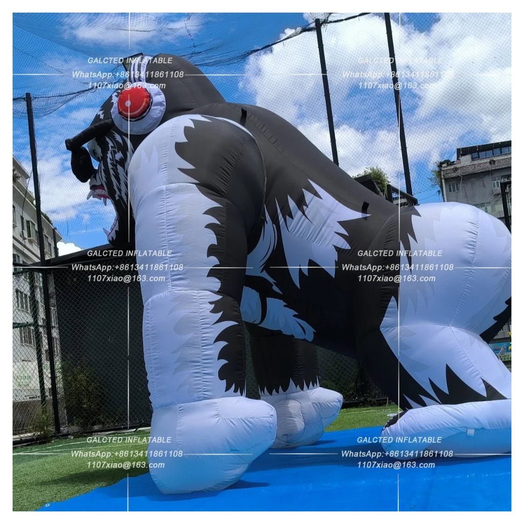 Inflatable Gorilla With Blower Giant Outdoor Advertising Event Display For Grand Opening And Store Promotion