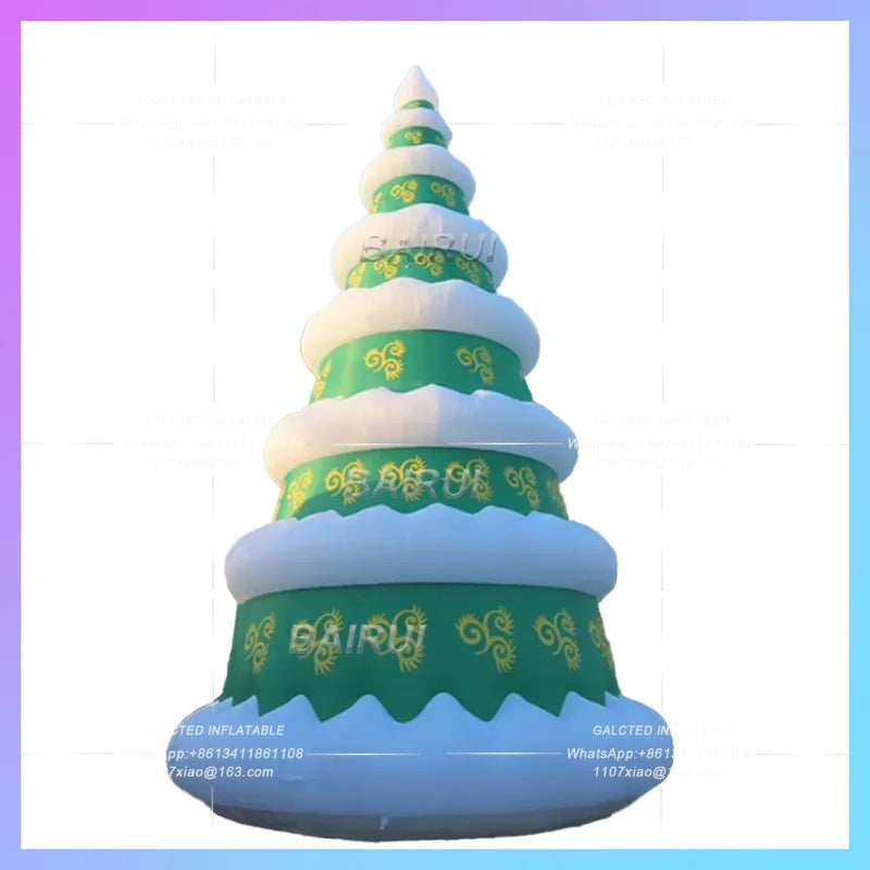 trees new year courtyard party Huge inflatable christmas tree santa claus big annual meeting decoration