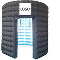 Bars Events Trade Shows Round Inflatable Photo Booth with Led Light Blower 360 Photo Booth Background for Advertising