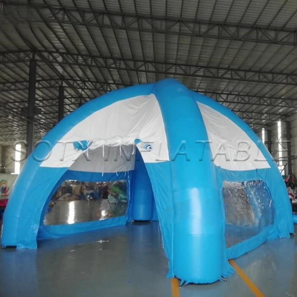 For Trade Show Airtight Pvc Waterproof Advertising Inflatable Spider Tent Gazebo Arch Dome Event Station With Walls 4 Logos Free