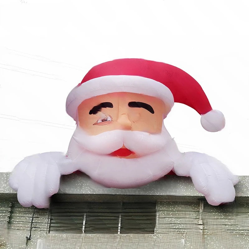 5X2.7X3.9 Meters Customized Santa Claus Inflatable For Christmas / Inflatable Xmas Santa Balloons For Outdoor Decoration - Toys
