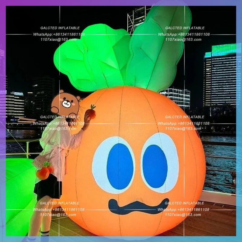 inflatable carrot cute cartoon Factory customize  carrots fruit vegetable shop promotion advertising