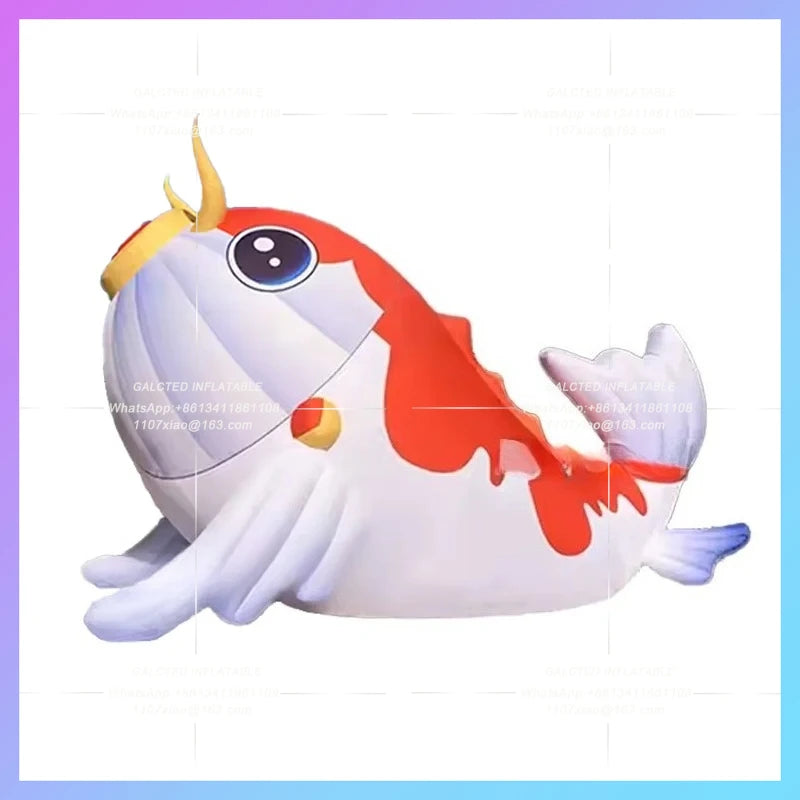 inflatable carp jumping goldfish Ocean huge for sandy beach, aquarium decoration