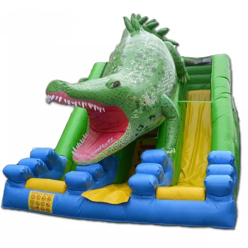 Kids Party Backyard 7x5mH Inflatable Crocodile Bounce House Large Commercial Inflatable Bouncer Jumping House Castle for