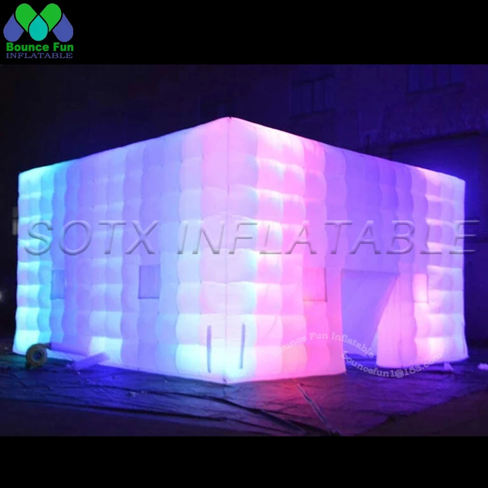 Customized For Usa 2024 New Arriver 8x8x4m White Inflatable Cube Tent Cubic Marquee House Square Party Wedding Cinema Building