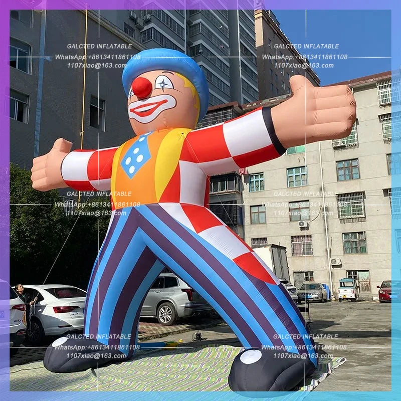 Joker Doll Theme Park 6M Inflatable Clown Air Blow Giant Circus  Entertainment Event Party Decoration Kids Park Advertising Toys
