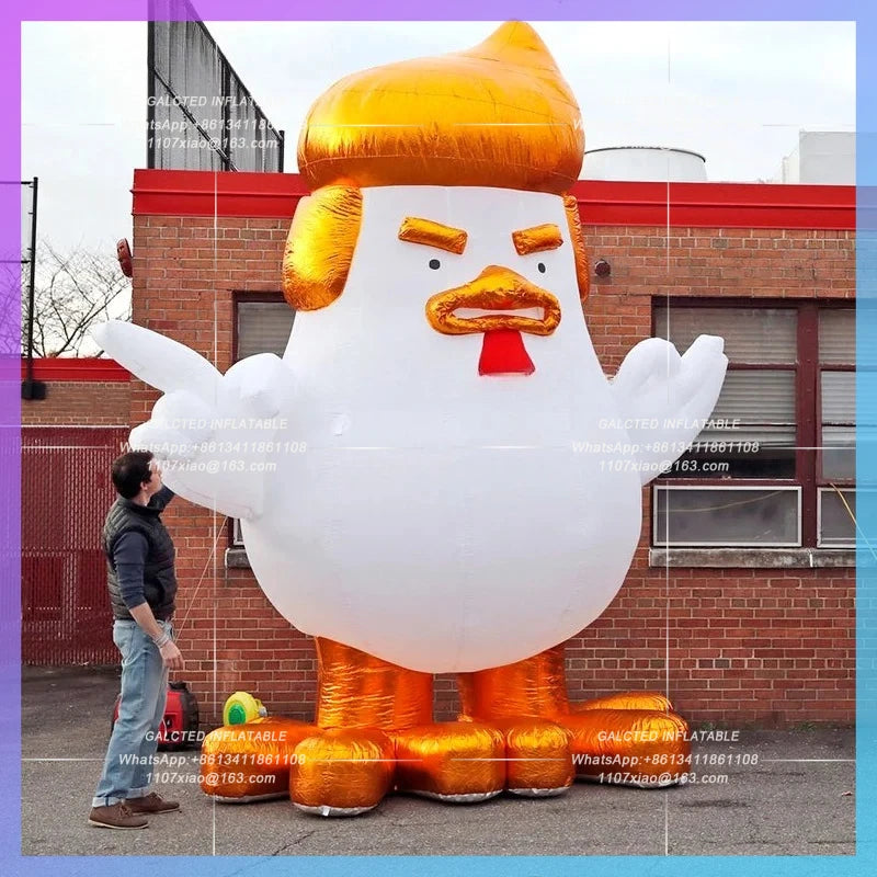 Inflatable Chicken 10 Feet  Customized Trump / 3 Meters Inflatables Advertising