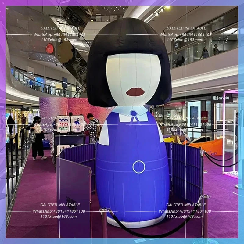 Mannequin Theme Halloween Inflatable cute cartoon faceless theme park chinese-japanese horror room atmosphere lighting layout