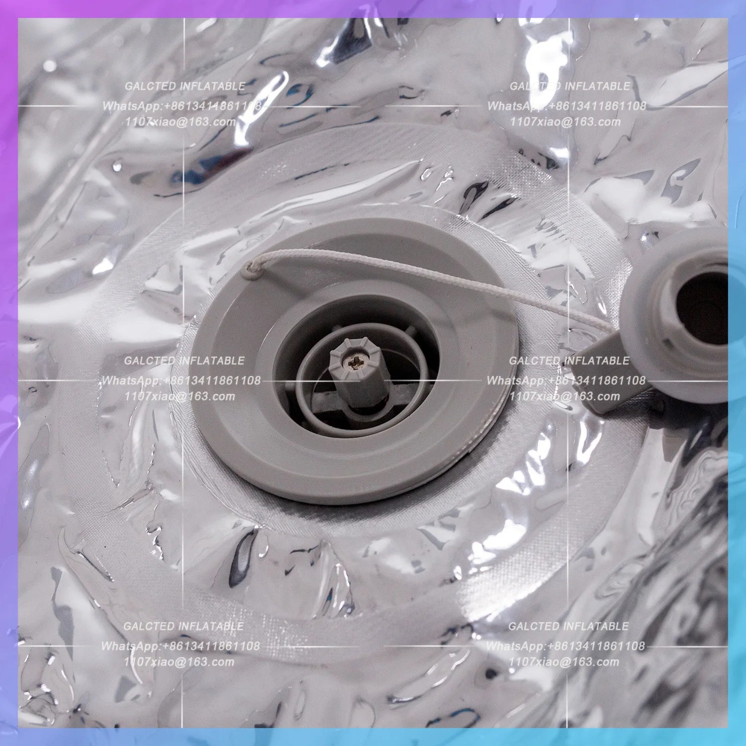 Inflatable Disco Mirror Ball Silvery Mirror Giant Double Layer PVC Hanging  Reflective Sphere Balloon For Event Decoration