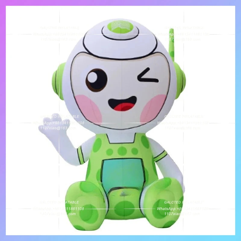 giant inflatable robots Green inflatable robot cartoon air blow doll