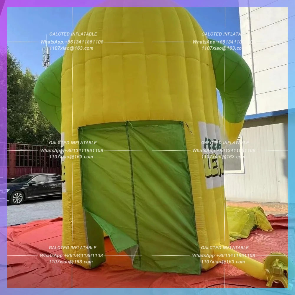 Lemon Drink Stand Kiosk Advertising Cute Inflatable  Trade Show Tent Sales Counter for Promotion Event