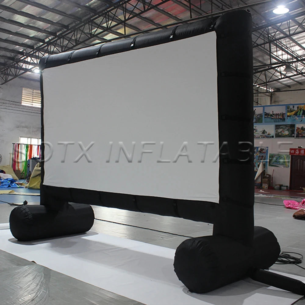 Hot salefan for backyard commercial 16:9 Size Outdoor Inflatable Projection Cinema Movie Screen For Sale with built-in
