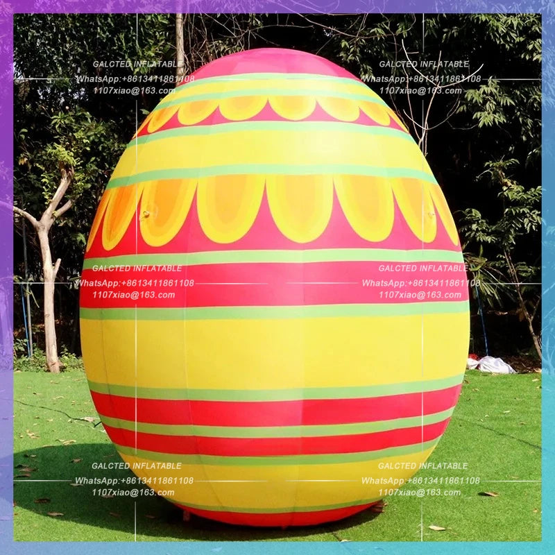 Children's Fun Activities Decoration Colorful Inflatable Easter Eggs Balloon  Easter Bunny Toys