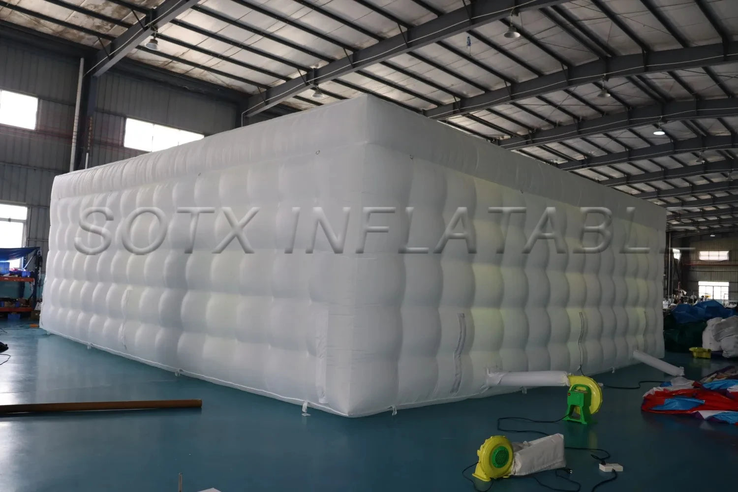 Exhibition Promotion 10x10m Giant Inflatable Lighting Tent Inflatable Marquee Cube Tent with Light for Advertising Event