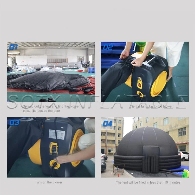 Cinema Projector Professional Inflatable Projection Planetarium Dome Projector Fish-Eye Lens 360 Degree Digital Planetarium