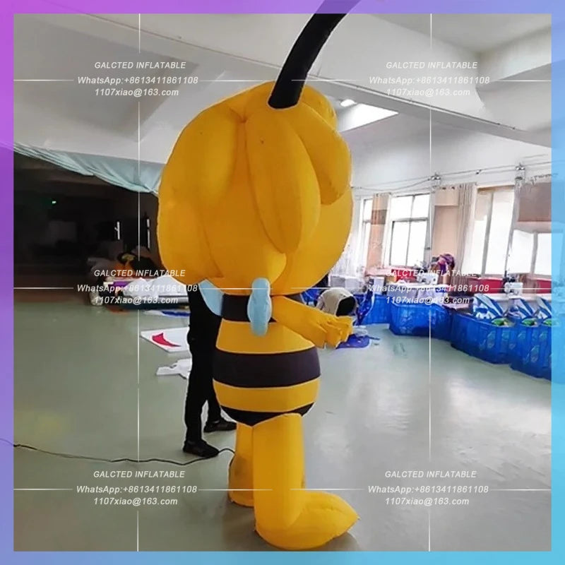 inflatable bee continue power Led lighting cartoon  hardworking bee flying insect animal zoo theme flower festival decoration