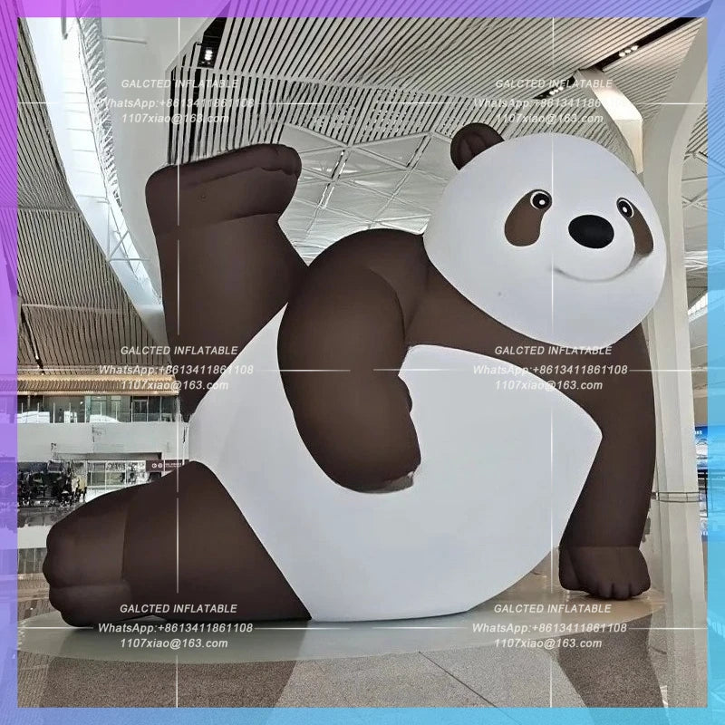 chinese animal air blow wildlife Popular inflatable panda  forest huge pandas decoration
