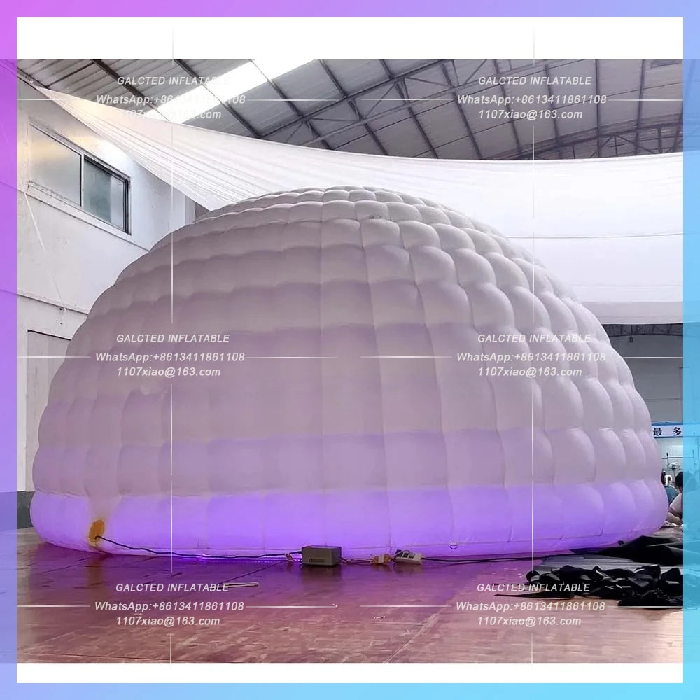 Inflatable Shell Tent Half Dome House Oxford Inflatable Igloo Dome Tent With Blower Air  For Party Trade Show Exhibition Events