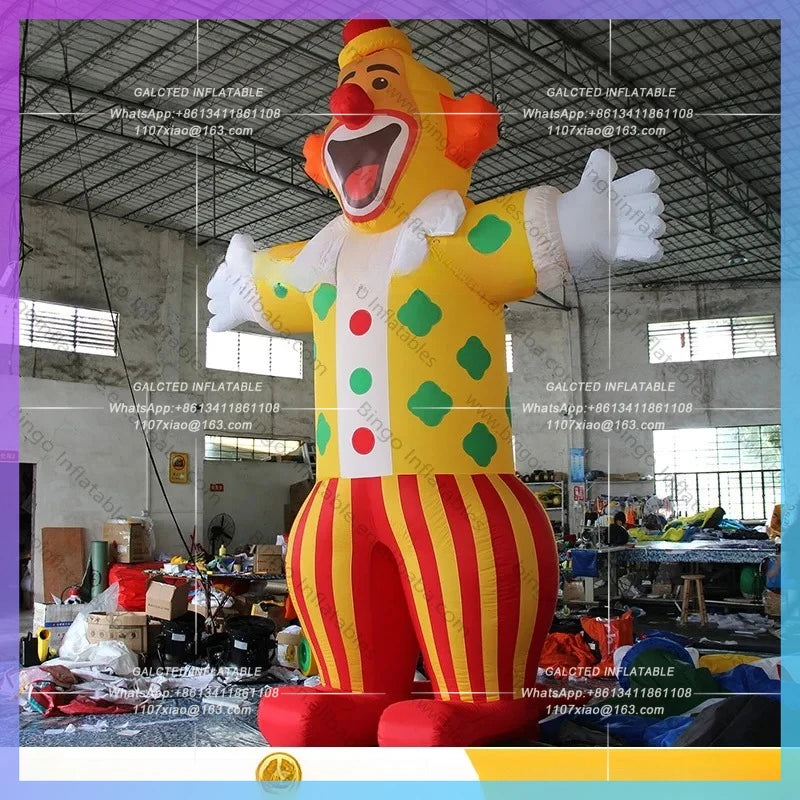 Inflatable Clowns Promotional Blow Inflatable Toys Customized 5M High Giant  up Clown Cartoon Characters for Display Toys