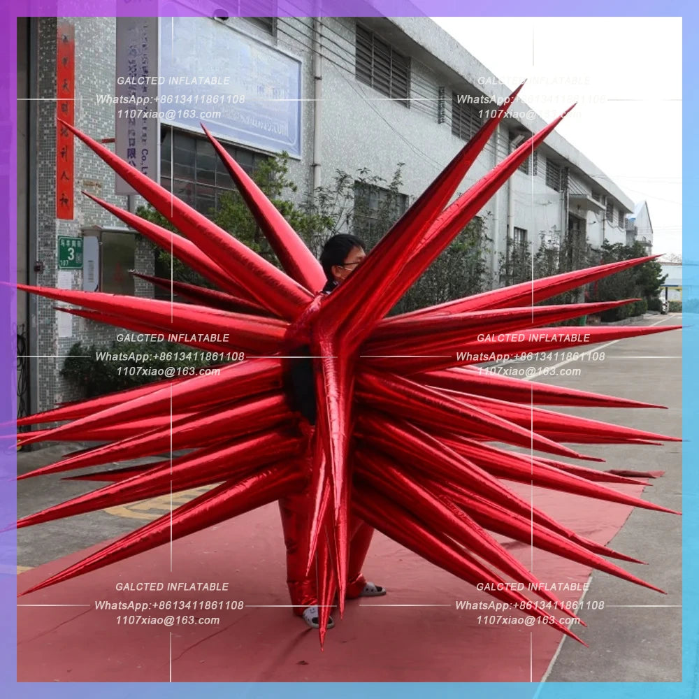 Inflatable Star Costume Fashionable Stage Custom Spiky Walkable  Props Dance Display Performance Costume For Adults