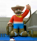trainer for advertising Customized inflatable old man with big beard holding whiplash on hand inflatable animal