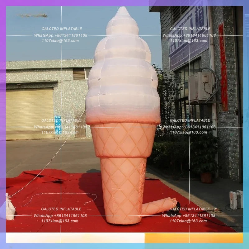 Inflatable Ice Cream Model with Blower Inflatable Toys 3m High  for Advertising Portable Inflatable Ice Cream Replica for Toys