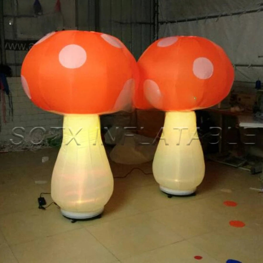 parties or events Wonderful inflatable LED lighting mushroom decoration, air blown mushroom model for