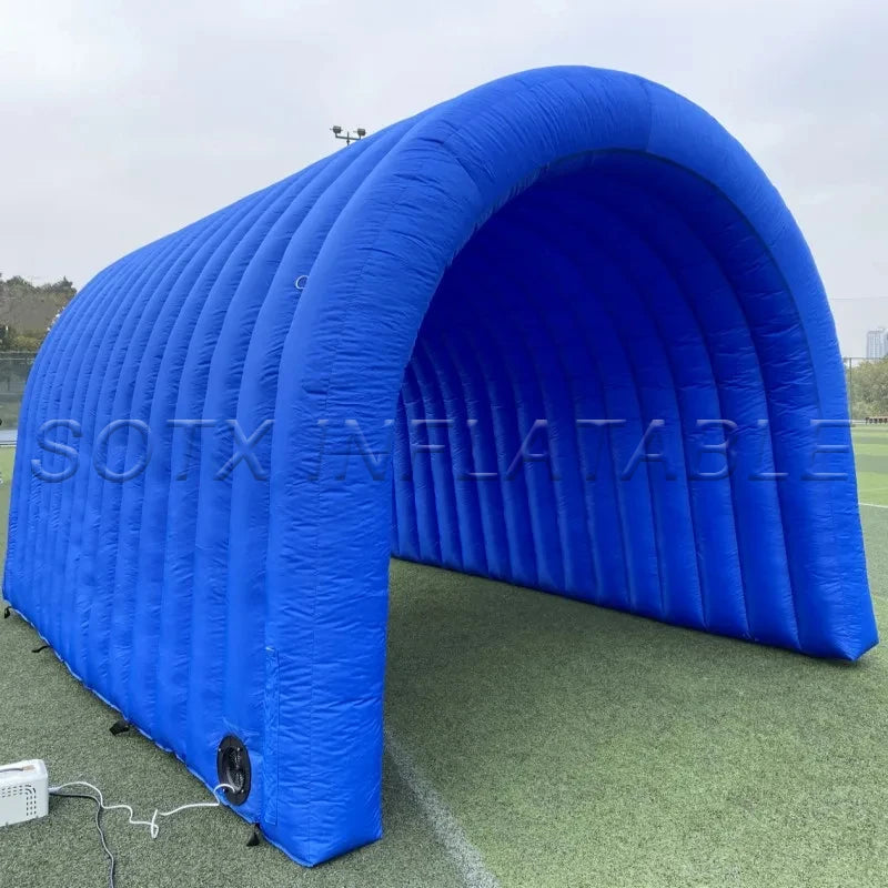 Exhibition Promotion Decor Blue Inflatable Tunnel Entrance Arch Inflatable Channel Tent for Sports Party Event Wedding