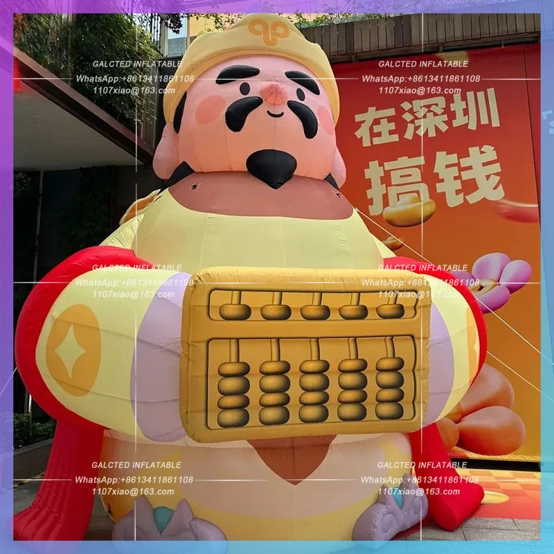 Chinese New Year Chinatown atmosphere Inflatable cartoon god of Wealth Air Model  layout advertising props