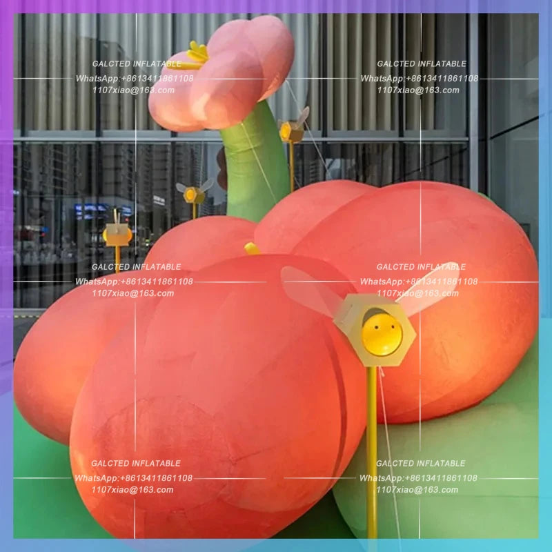 Theme Park Beach Photo Party Inflatable Flower Model Mall Outdoor Bar plant theme Earth Nature Day