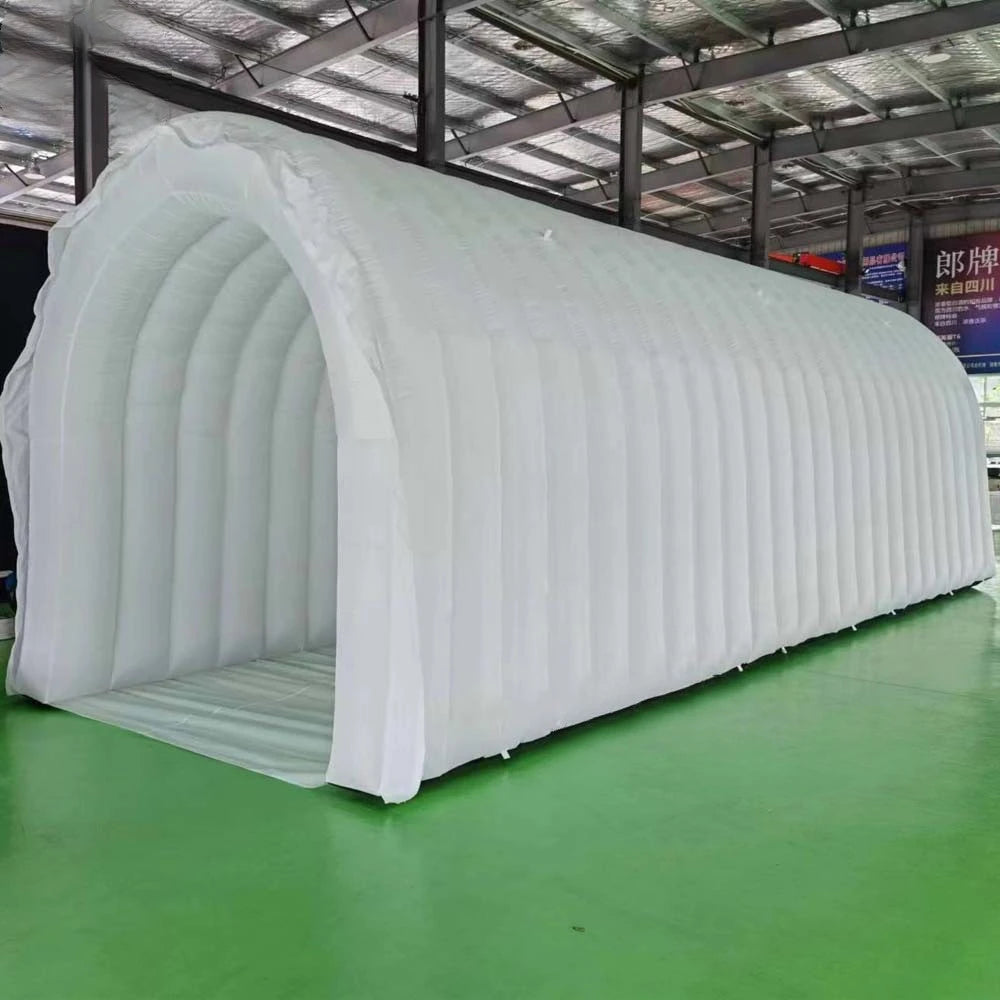 Outdoor Promotion Hot Sale 10m White Large Inflatable Led Tunnel Tent For Party Sports Event Entrance Tunnel