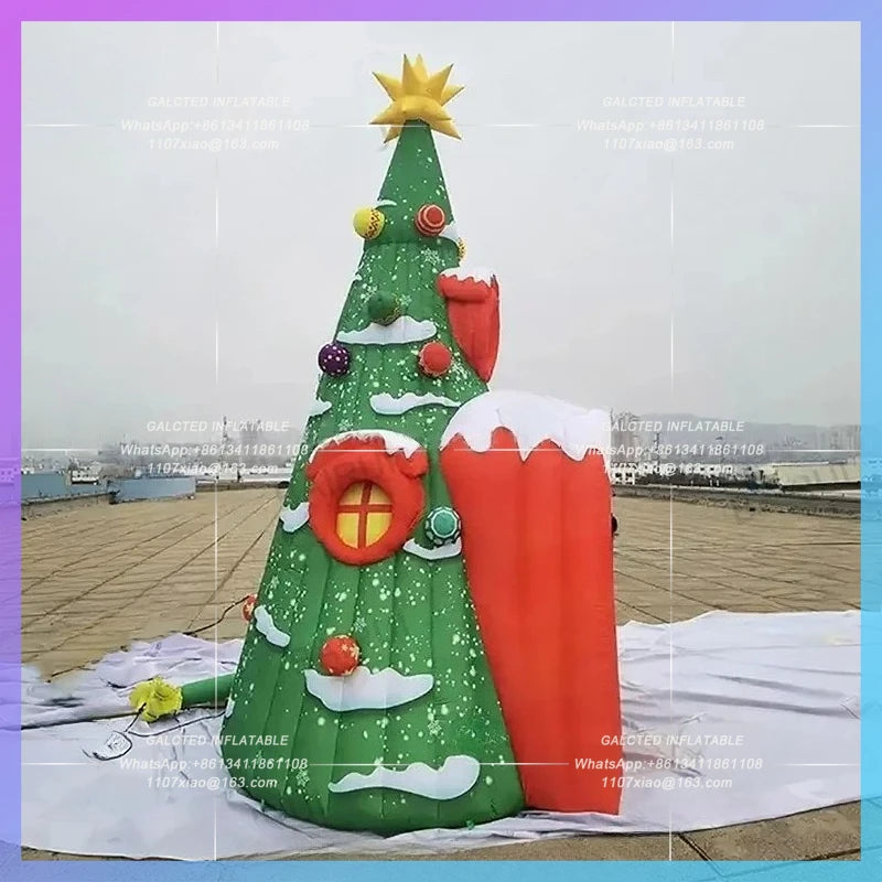 inflatable tree home children playground 2025 christmas decoration balloon house new santa claus gift tent house