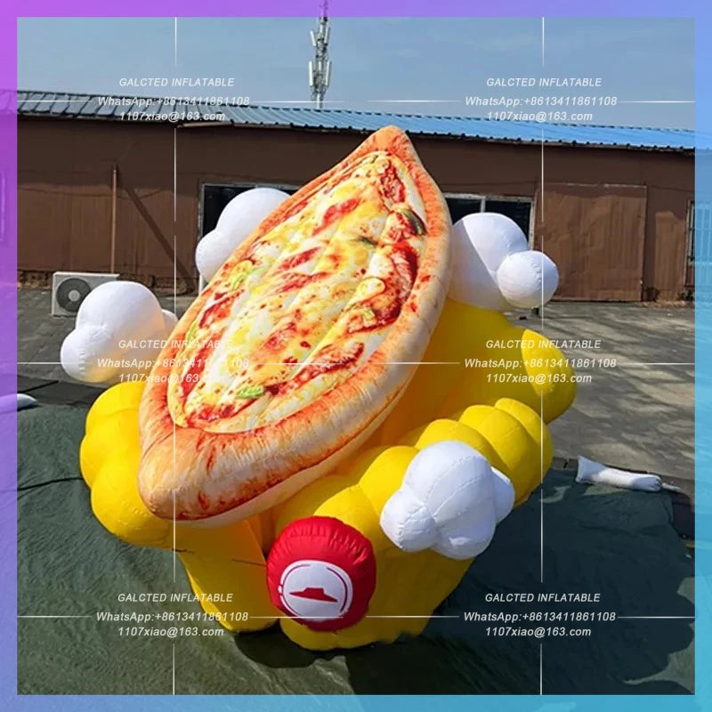 inflatable model Western restaurant Inflatable simulation pizza hamburger fast food restaurant drainage door lighting layout