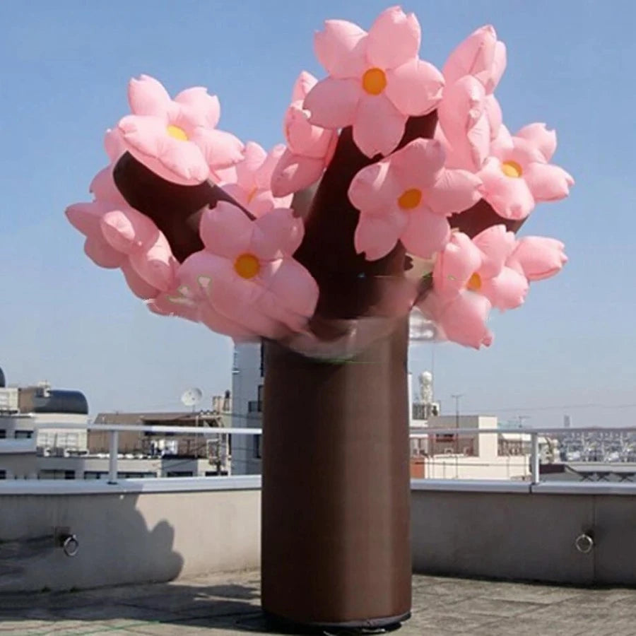 Wedding Party Decoration New Beautiful Giant Standing Inflatable Sakura Flower Inflatable Cherry Blossom Flower Tree For