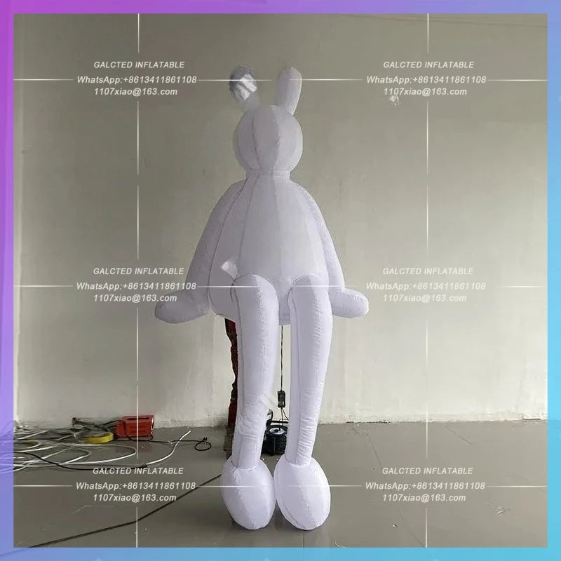 mid-autumn Festival drainage door Inflatable cartoon White Rabbit Model advertising can be customized logo props
