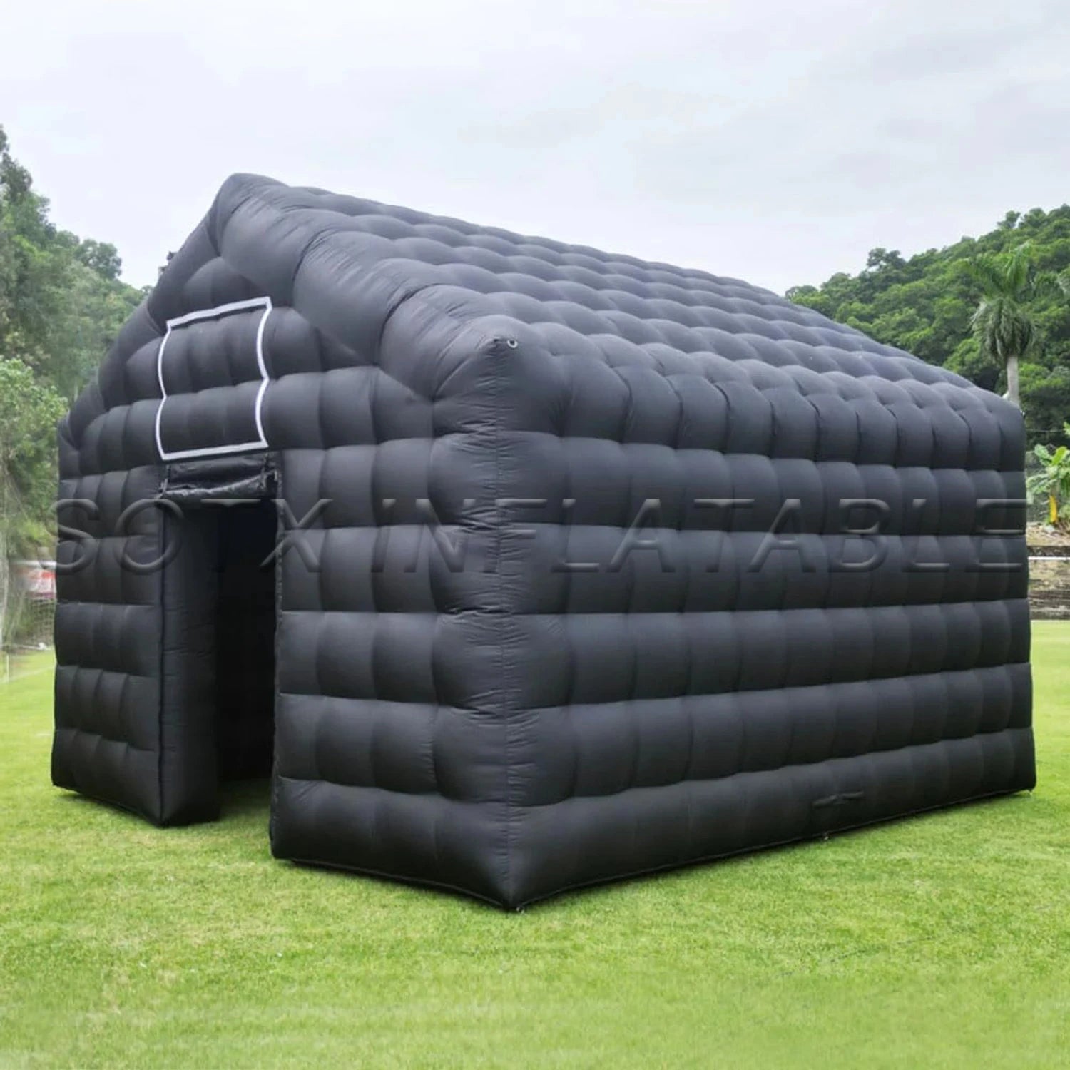 Club Wedding Party Inflatable Cube Disco Black Tent Big Mobile Portable Inflatable Night Club Tent House Pavilion For Backyard